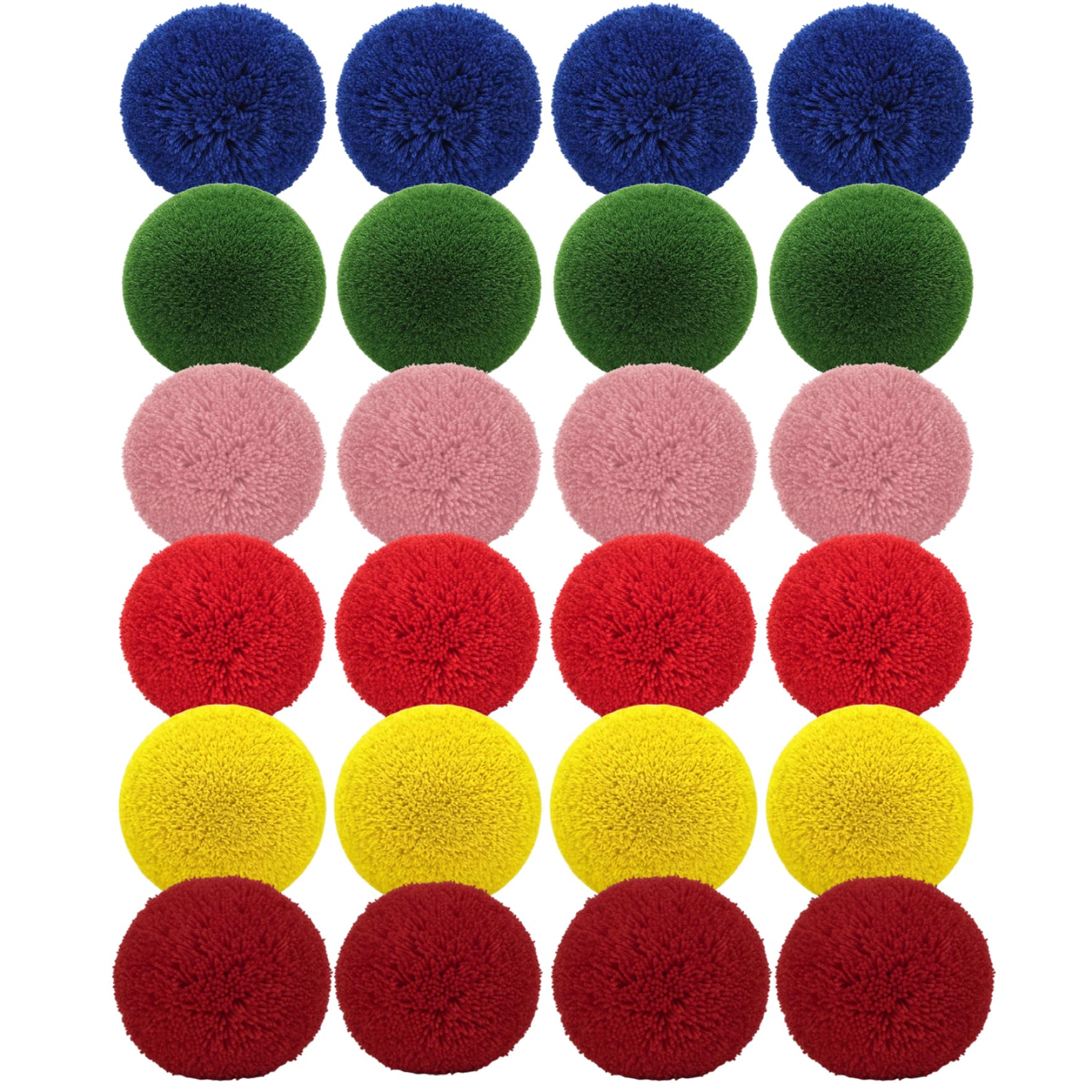 Palline da Dodgeball | Confezione da 24 Palline in Filato, da morbide e Soffici da 10 cm per Bambini e Adulti, Parco Giochi Sicuro per Giochi all'aperto al Coperto, Pallamano, Casuale