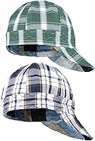 Vista 10 de BOCOMAL Gorro de Soldadura Resistente al Fuego CAT2 de Peso Medio con Estampado, Gorras de Soldador de 6 Paneles - Juego de 2