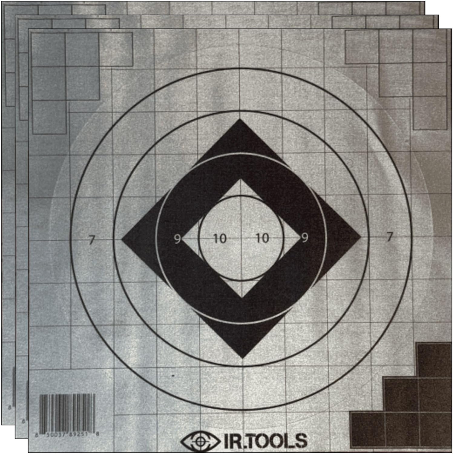 IR.Tools Bullseye Thermal Target Kit with Repair Pasters, Passive Zeroing and Training Target, 3 Pack