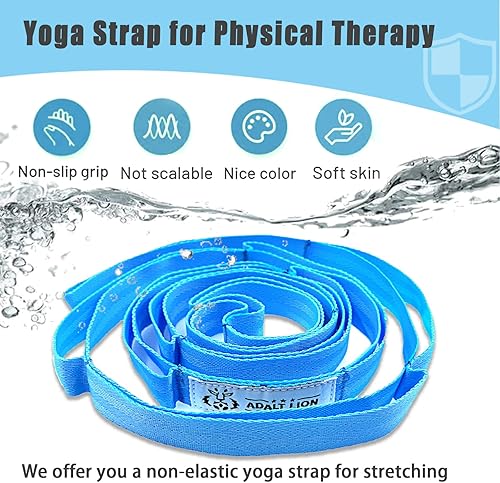 Miniatura 4 de Correa elástica de yoga para terapia física, correas elásticas para entrenamiento en casa, pilates y gimnasia, 10 bucles bandas elásticas no