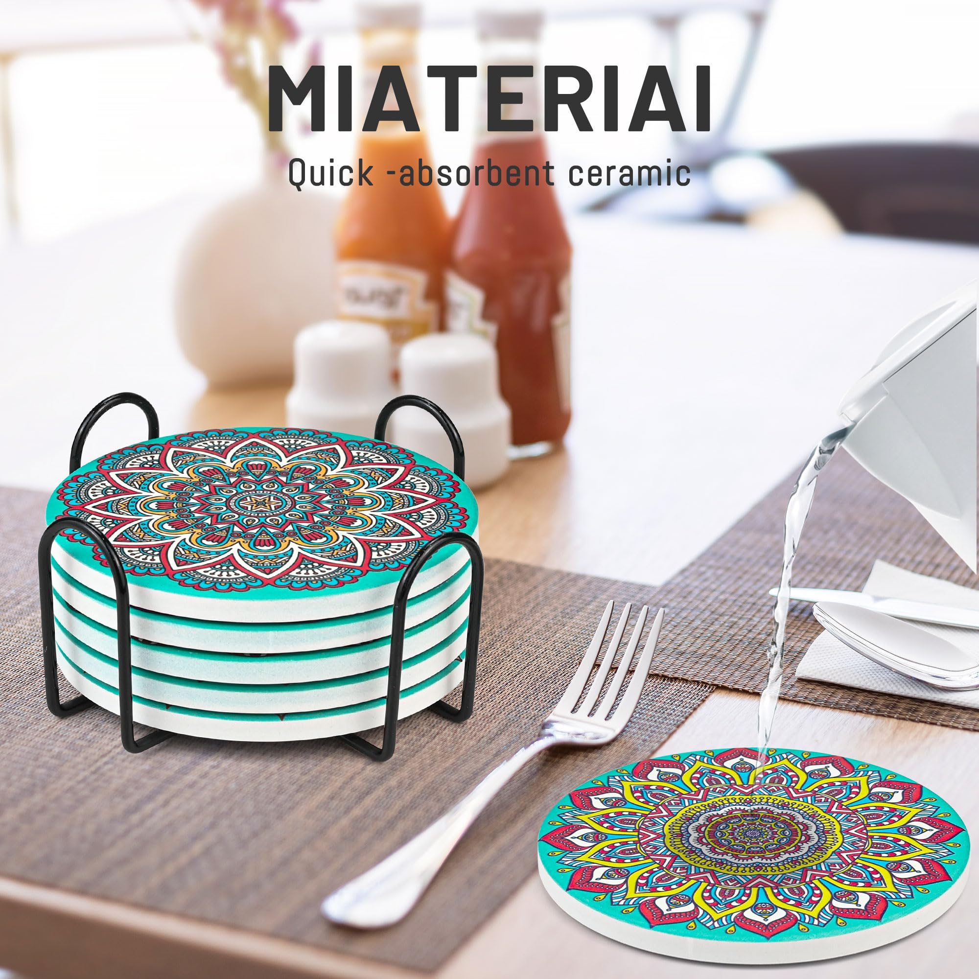 Mandala Coasters Set of 6 - Image 3
