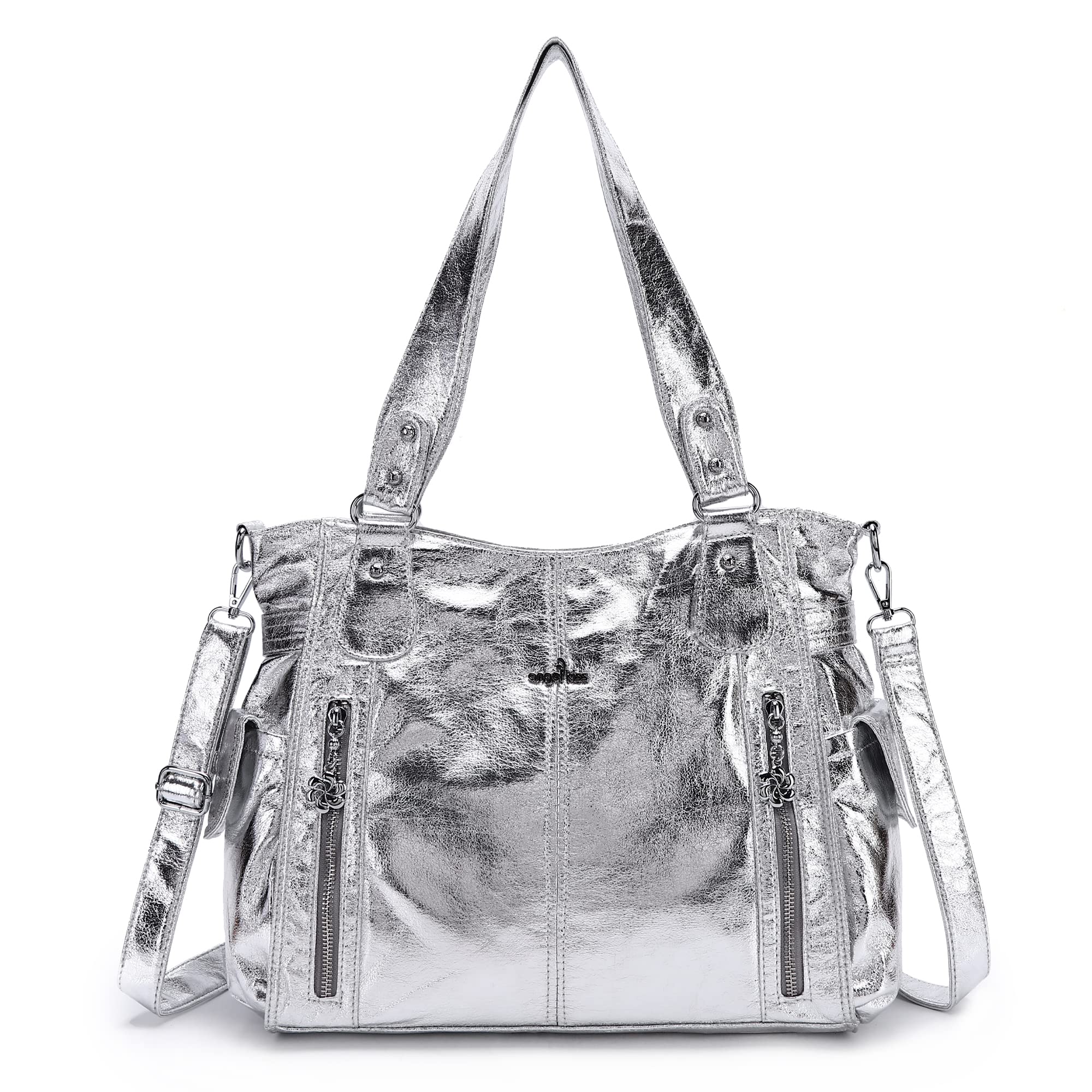 Angel Kiss Handbags for Womens Top-Handle Hobo Purse Roomy Casual Shoulder Bags PU Tote Satchel Purse for Women