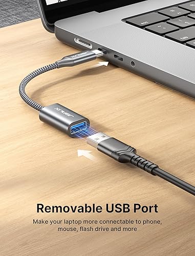 Miniatura 3 de JSAUX Adaptador USB C a USB 3.0 2 unidades, USB C macho a USB hembra OTG adaptador compatible con MacBook ProAir, iPhone 17 Pro MaxiPhone Air16e1615