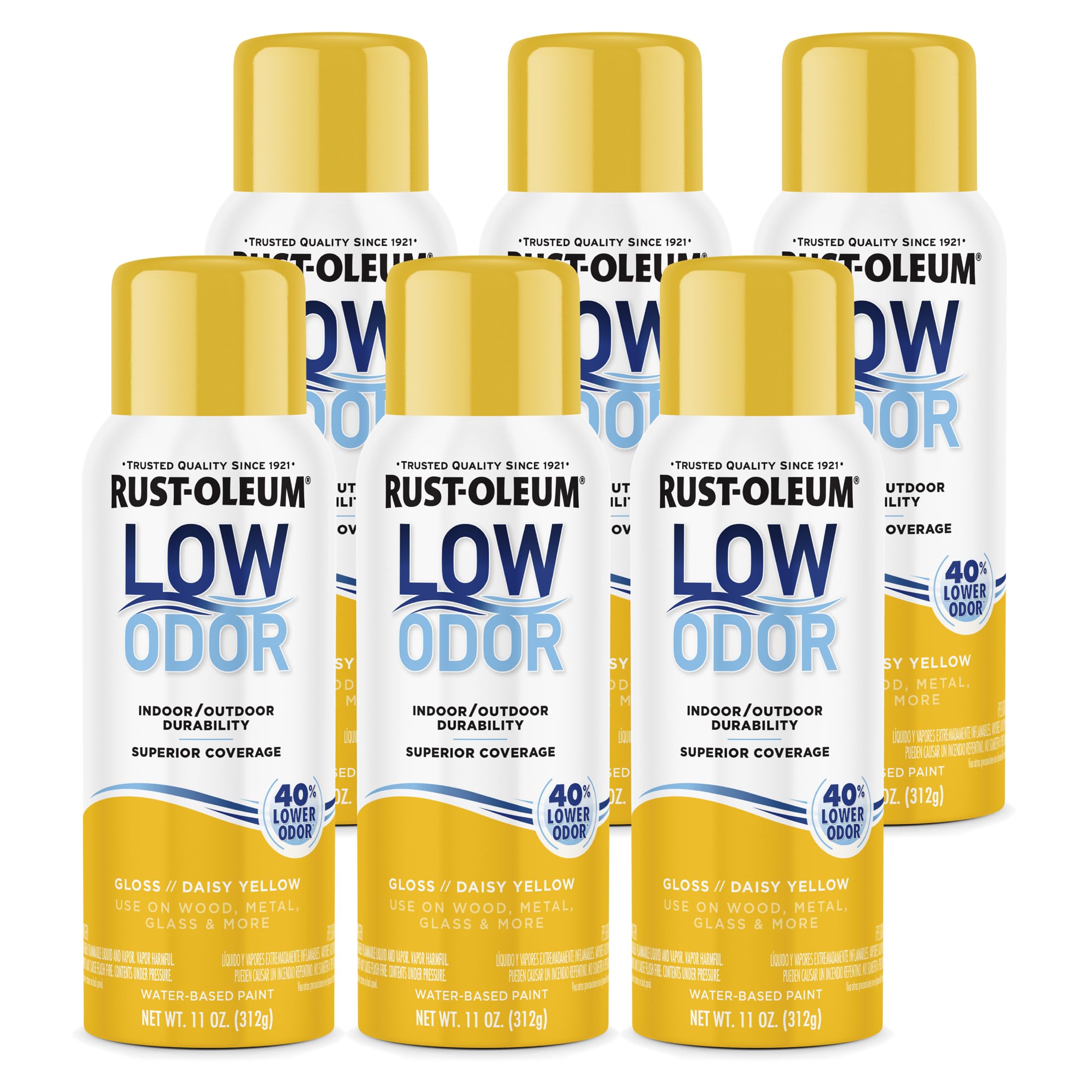 Rust-Oleum Low Odor Premium Spray Paint, Gloss Daisy Yellow