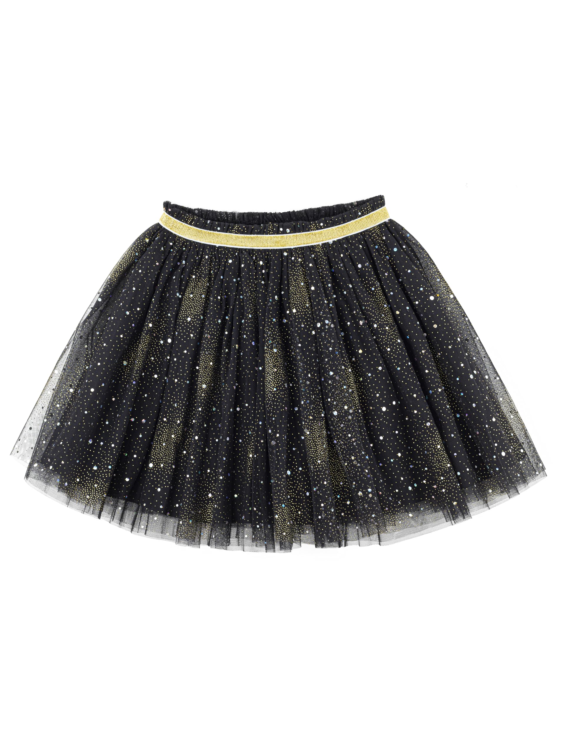 Bébé Tout-Petit Enfant Fille Jupe Tutu Ciel Étoilé Paillettes Jupe Princesse Mini Jupe Jupe de Tulle Jupe de Ballet avec Taille Élastique Adorable Mode pour Les 2-10 Ans