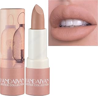 Matte Nude Lipstick, Bold & Intense Nudes Paper Tube Lipsticks Smooth Velvety Lip Gloss, Long Lasting Lip Stick Non-Stick ...