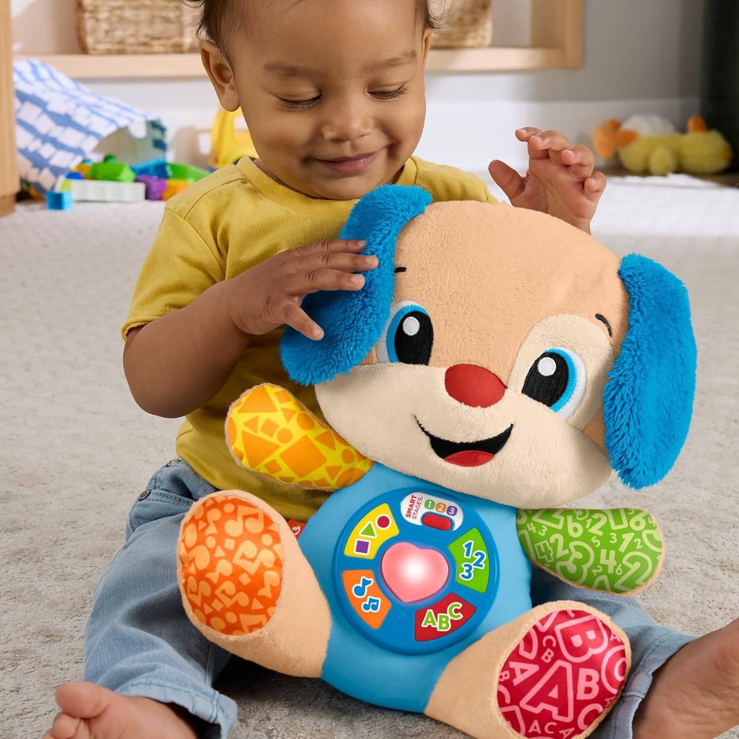 Fisher-Price Laugh and Learn Musical Plush Toy for Babies Smart Stages Dutch English German Italian JFD20 + 6 Months