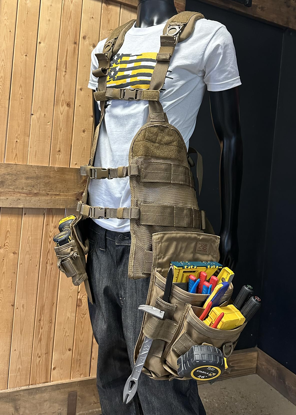Atlas 46 Builder's Best Tool Vest Kit with Open Core Chest Rig