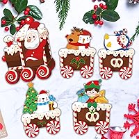 Vista 5 de Decoraciones de Tren de Navidad para Patio con Luces LED - Juego de Árbol de Navidad, Muñeco de Nieve y Tren para Patio con Estacas