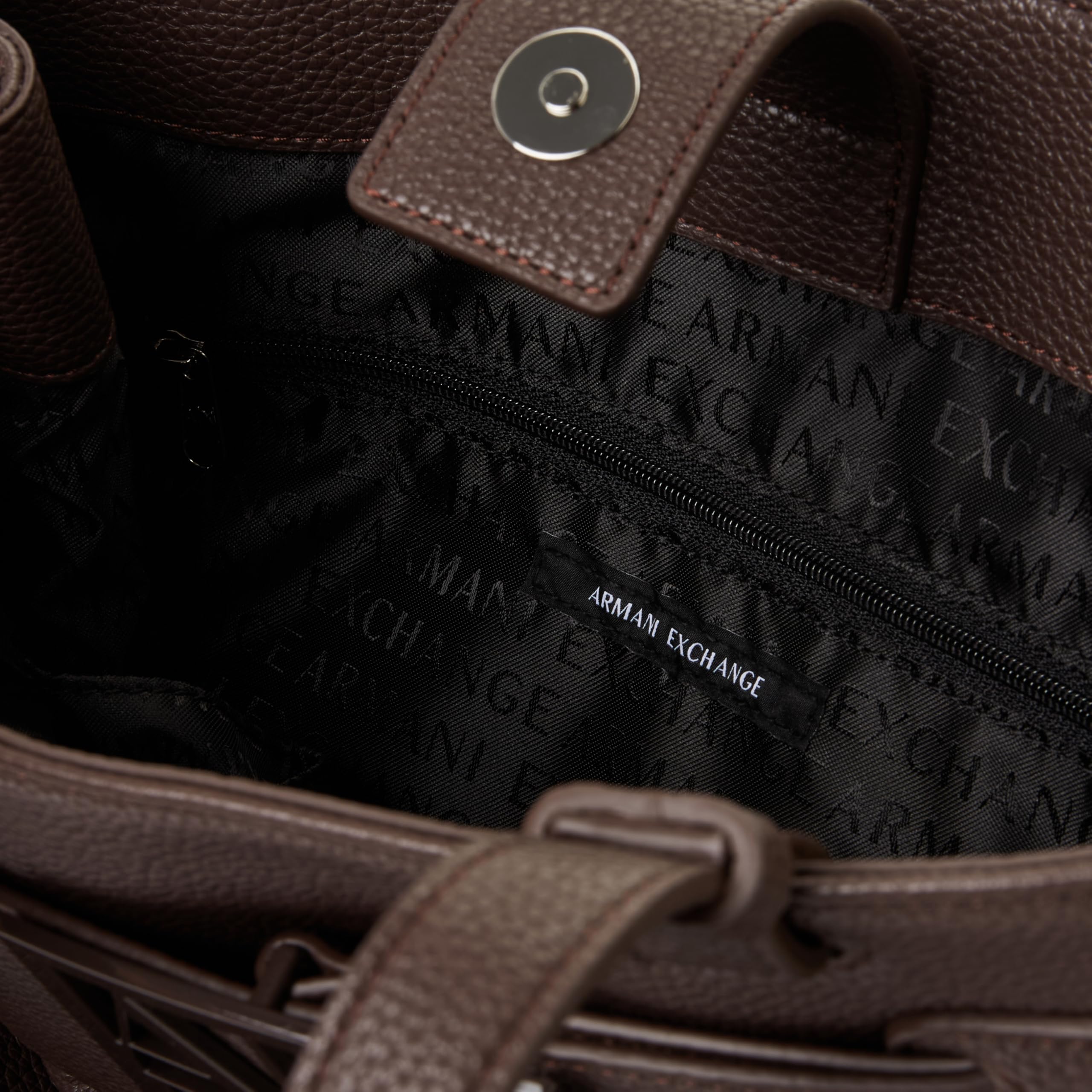 Armani Exchange Susy, Essential, Sustainable, Soft, Metal Logo, Shopping Bag Donna, Dusk Shade