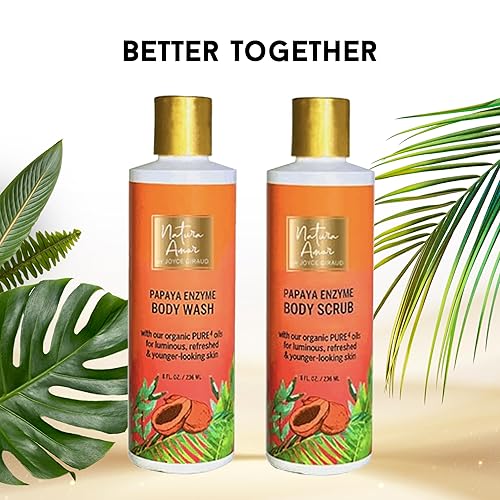 Miniatura 5 de Natura Amor by Joyce Giraud Papaya Enzyme Body Wash - Nutritivo e hidratante, ideal para todo tipo de piel, aroma a papaya, 8 onzas líquidas