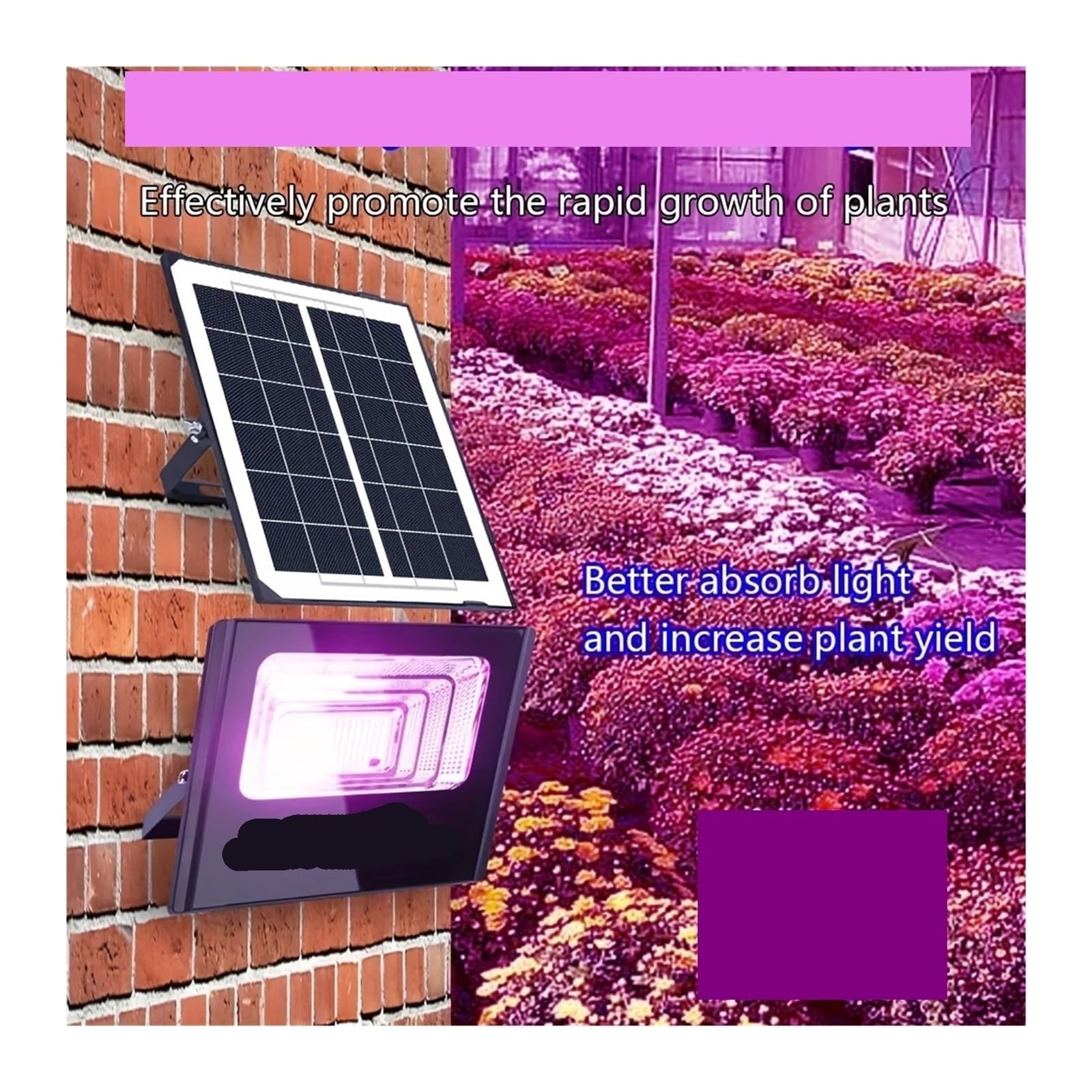 Lámpara de Cultivo, Luz LED Solar for Cultivo, Reflector de Espectro Completo, luz for Cultivo de Plantas, Control Remoto, Impermeable, fitoamplificador for Plantas de Interior y Exterior.