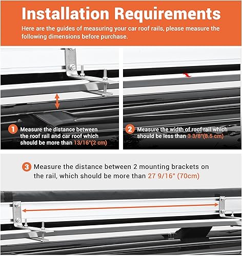 Miniatura 5 de Yescom Toldo para Vehículo 4.6x6.6' Retráctil Lateral para Portaequipajes del Techo Sombra Overlanding para SUV Camión Portón Trasero Camping