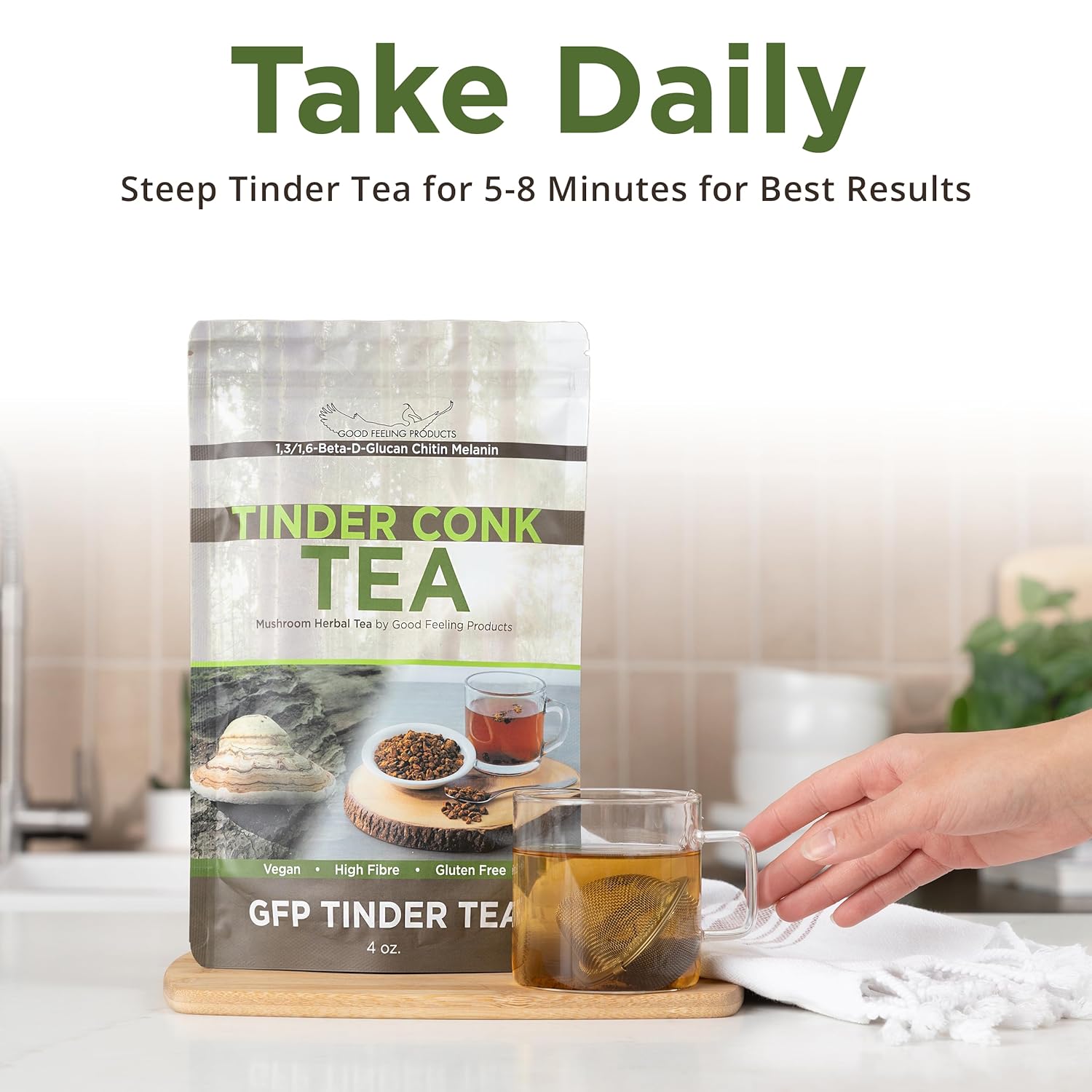 Tinder Conk Tea - Tinder Tea - Loose Leaf Tea - Herbal Tea - Mushroom Tea - Digestive Drink - Belly Comfort Tea - Immune Support Tea