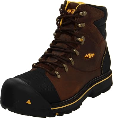 KEEN Utility Mens Milwaukee 6 & quot؛ حذاء عمل إصبع القدم الصلب