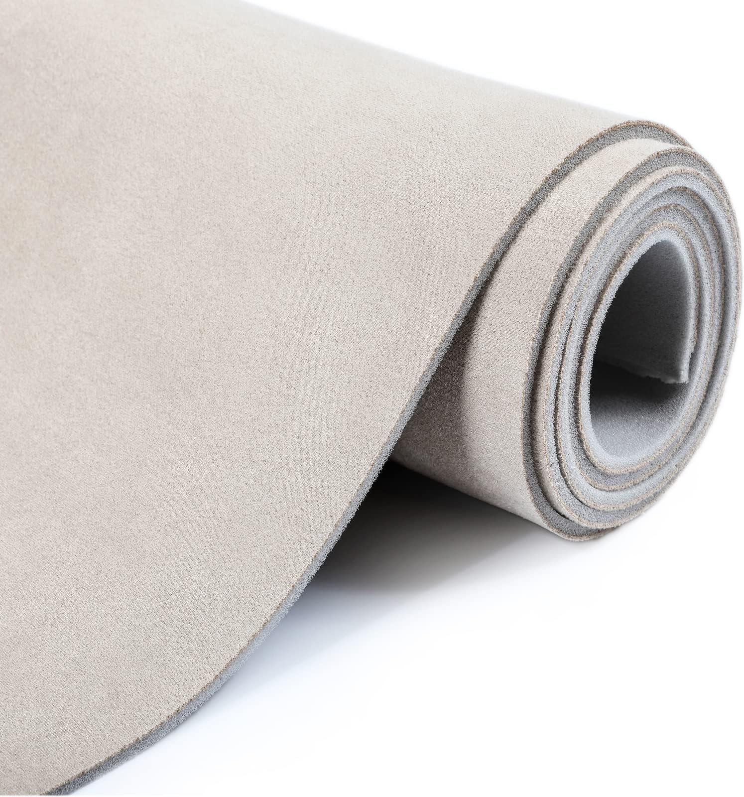 Automotive Headliner Materials Foam Faux Suede Marine Home Auto Upholstery Fabric Roof Lining DIY Replace Recover Solution Sagging Fade Dirty Interior Trim (Beige, 60" x 60")