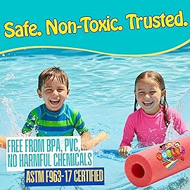 Oodles of Noodles Deluxe Rainbow Pool Noodles Foam - Pack of 5-48 inch x 2.5 inch Multi-Purpose Foam Tubes, Pool Noodles Bulk Floats for Pool, Exercise, Crafts, Padding, Insulation & More