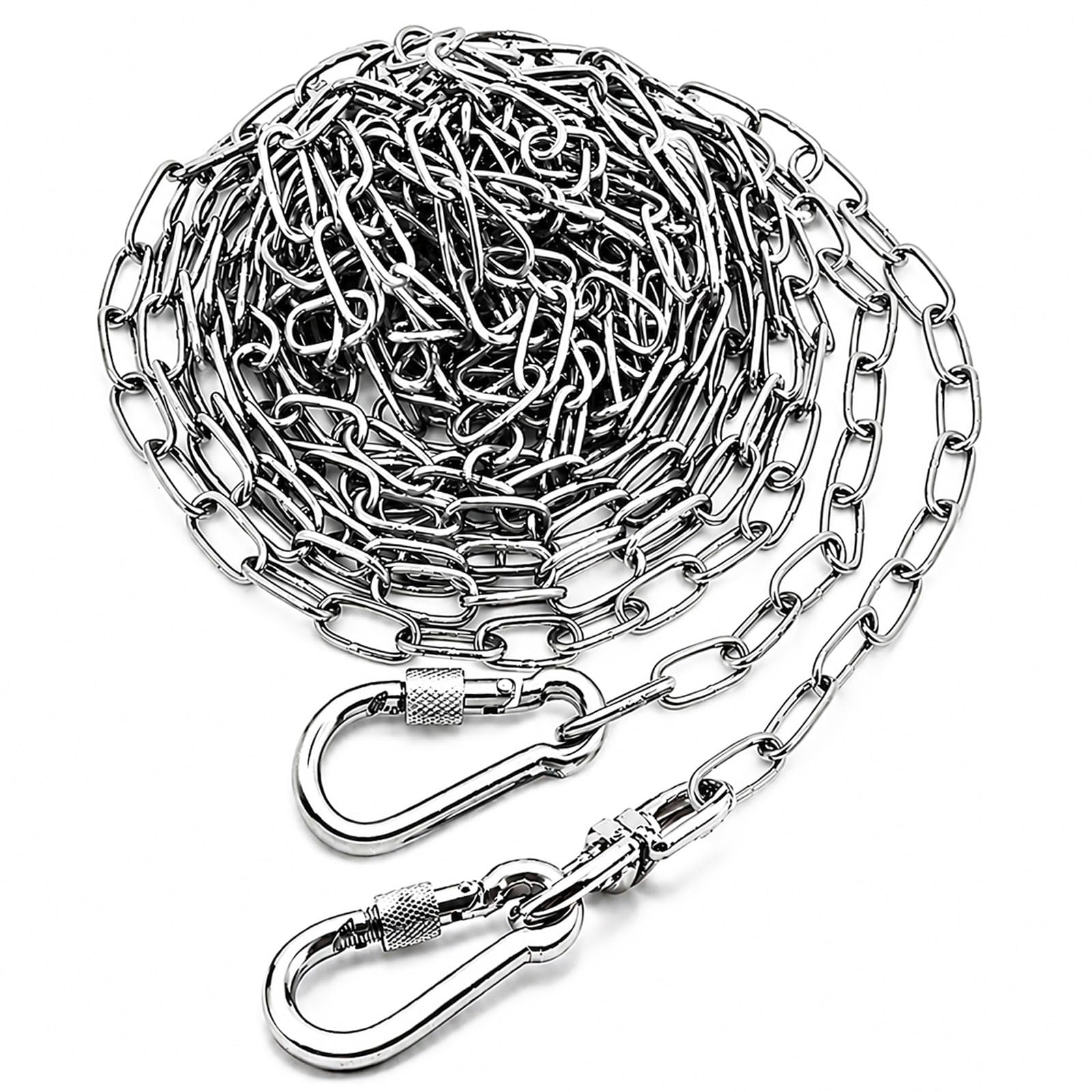 Cadenas de Perro de 25 pies para Exteriores, Correa de Cadena Pesada Ideal para Perros pequeños a Grandes de hasta 125 Libras, Cadena Larga a Prueba de masticación para Patio, Camping o Viajes