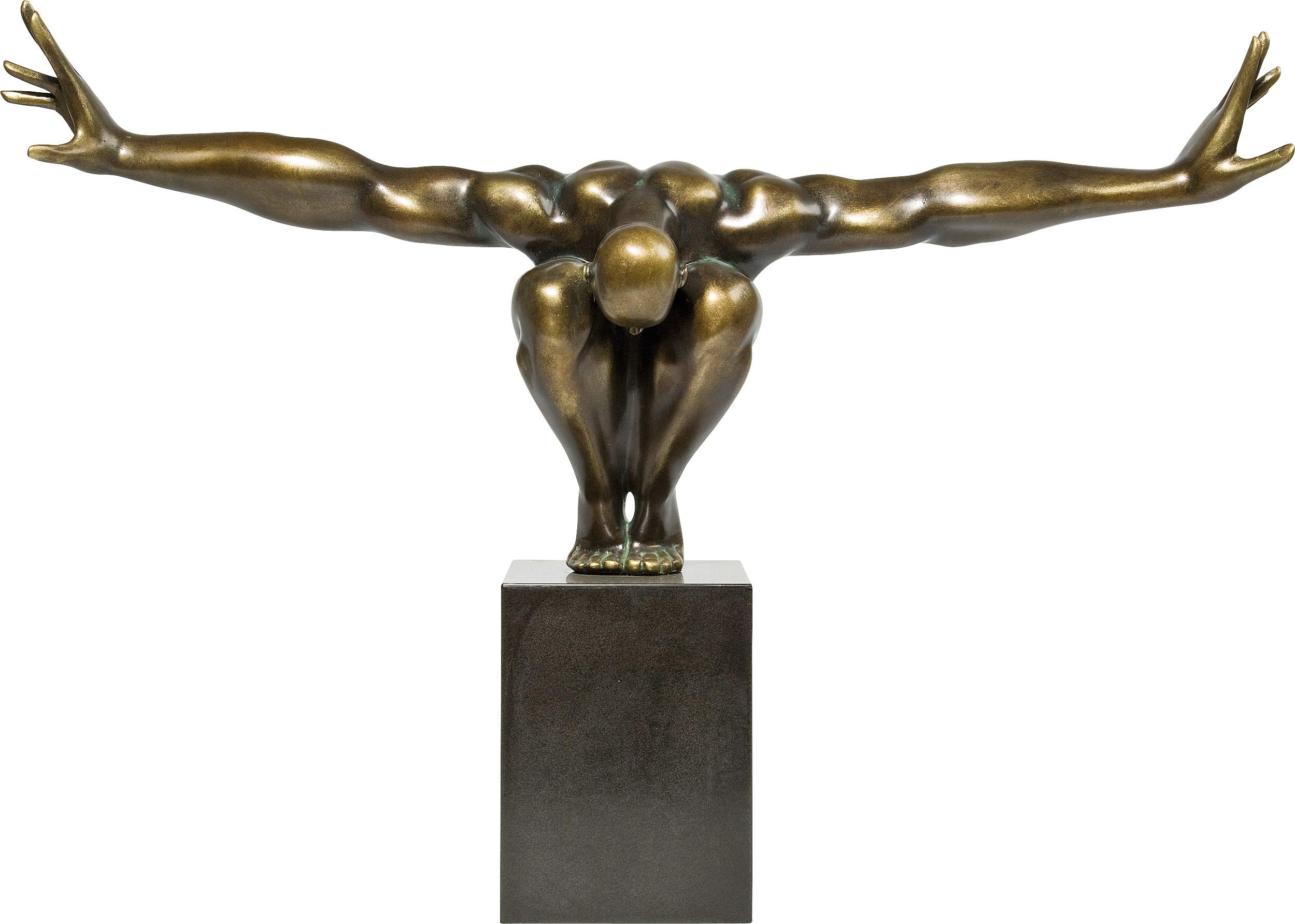 KARE 30046 Decorative Bronze Athlete Figurine 45 x 75 x 21 cm Marble/Fibreglass/Iron