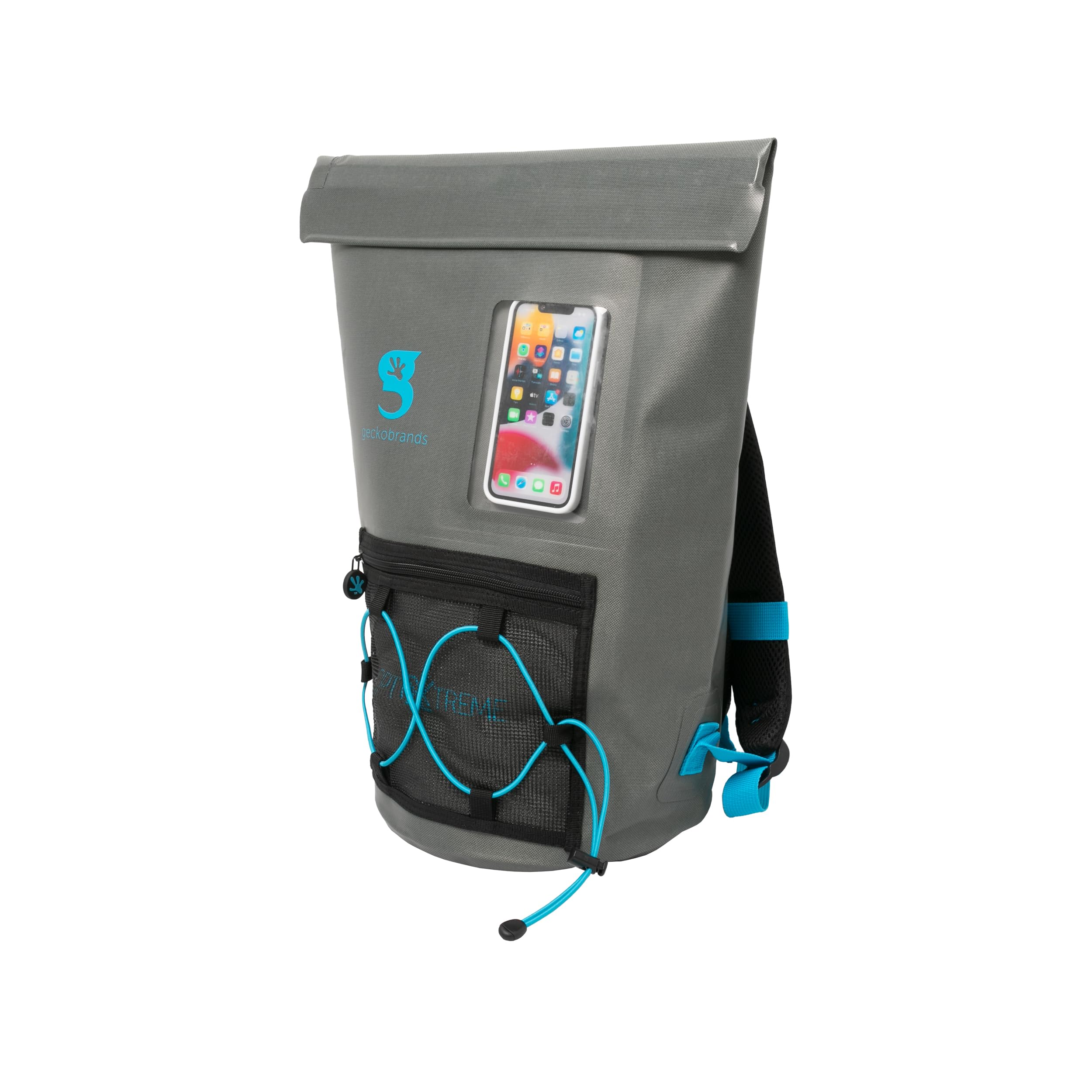 geckobrands Optixtreme Hydroner 20L Waterproof Dry Bag Backpack - Lightweight Travel Bag | Dry Sack for Outdoor Activities |Roll Top Backpack with Clear Phone Pouch