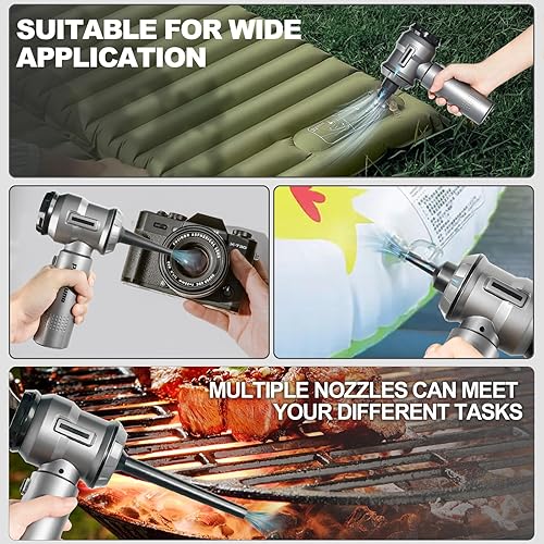 Miniatura 5 de PeroBuno Aspirador de coche de alta potencia, 18 KPa potente, 35 minutos de tiempo de funcionamiento, 3 engranajes, plumero de aire comprimido 2 en