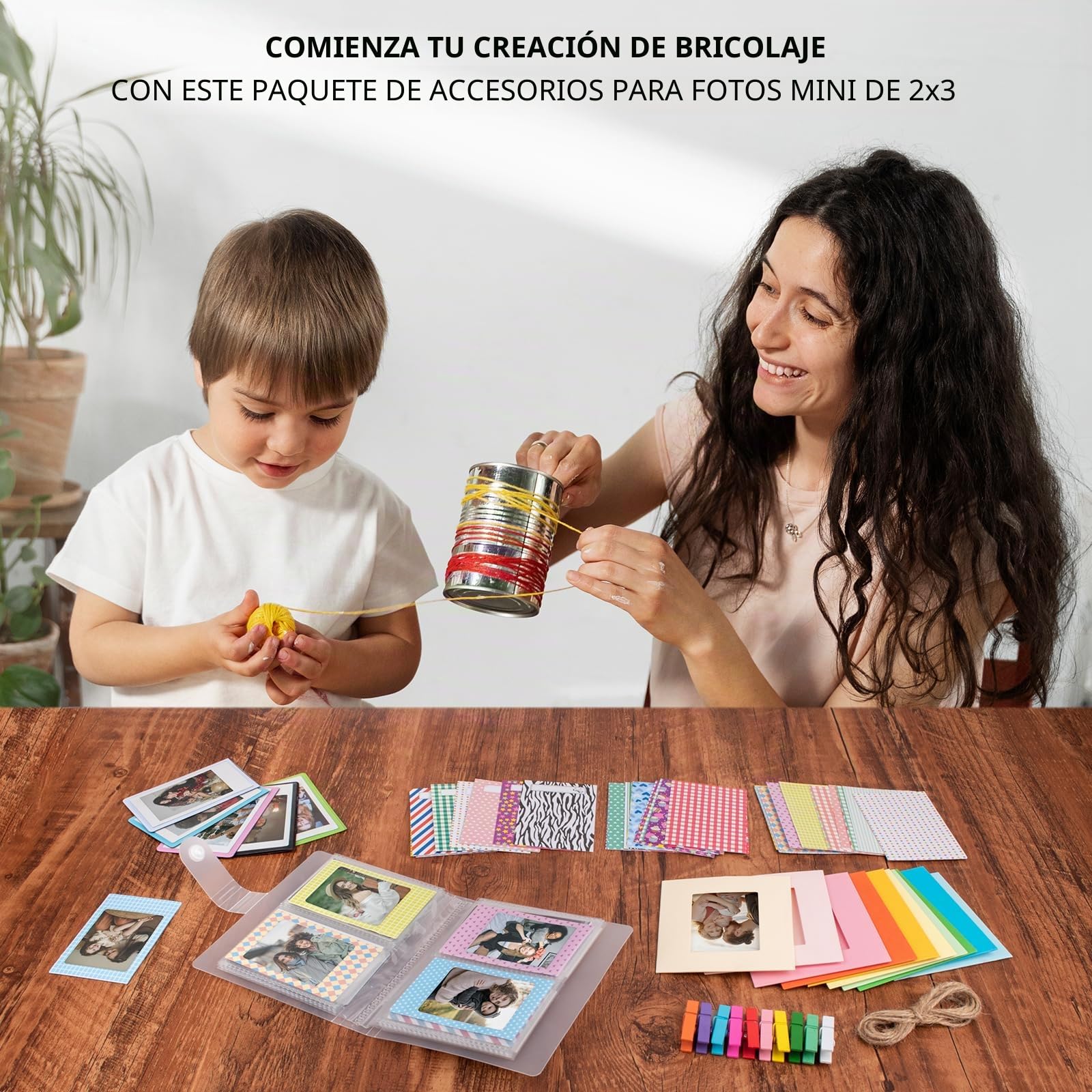 8 en 1 - Kit de Accesorios de Fotos 2x3 Compatible con Película Fujifilm Instax Mini (54 x 86 mm) - Instax Mini 13 41 12 11 99 8 7 9 90 50 40 EVO Cámara Instantánea