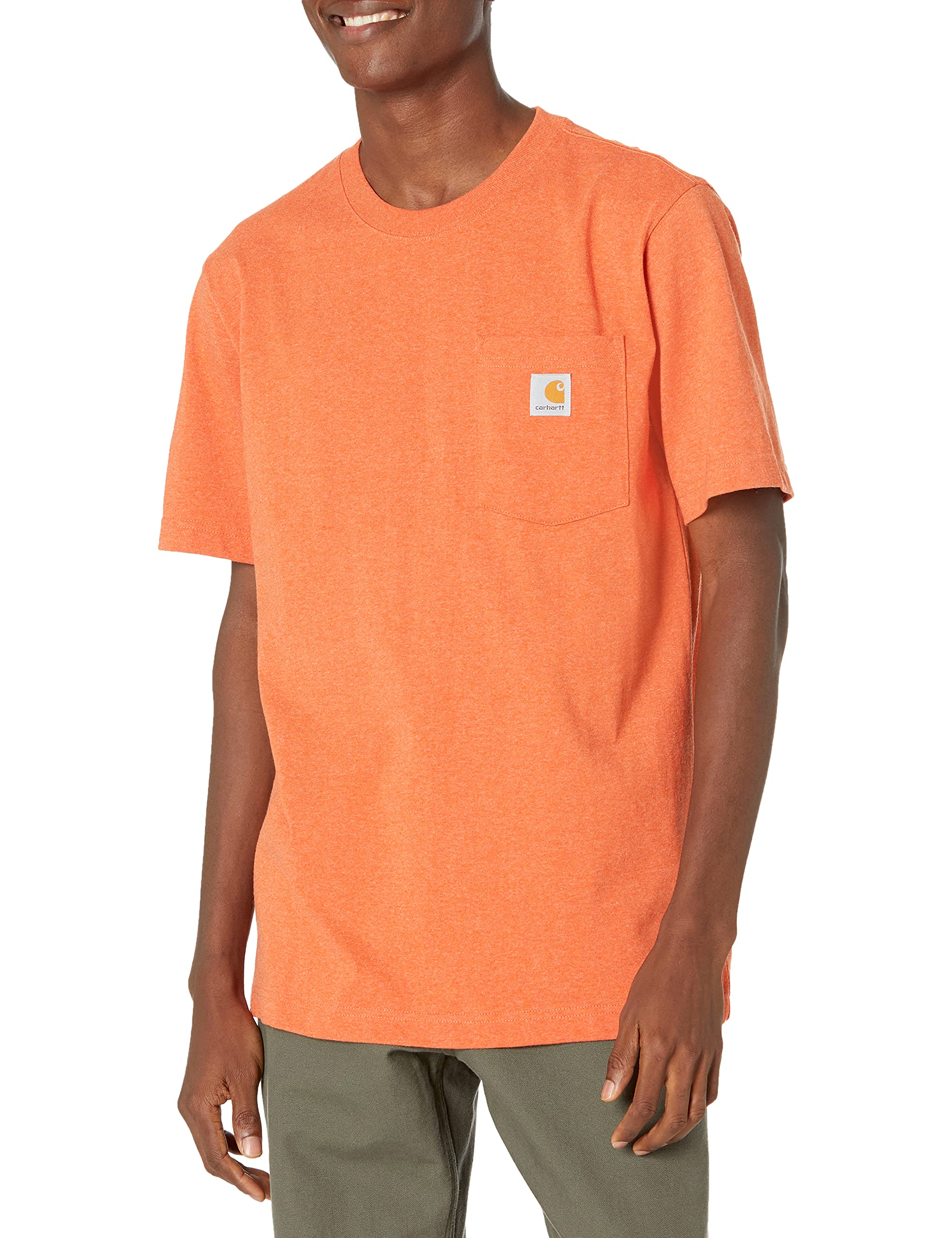 Carhartt Men's K87 Workwear Short Sleeve T-Shirt (Regular and Big & Tall Sizes), Jasper Heather, Large