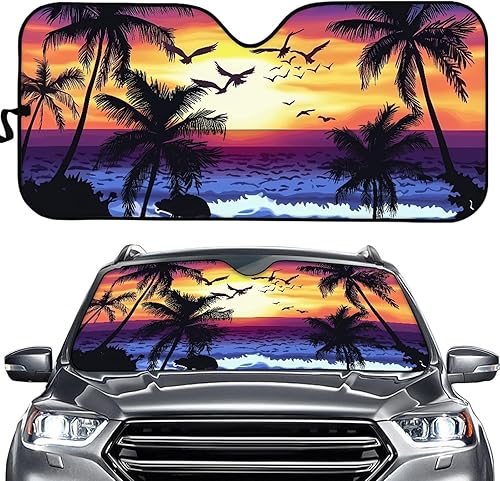 Vista 9 de Clohomin - Parasol para parabrisas de coche, bloquea los rayos UV, protector de visera, parasol para mantener tu vehículo fresco, ajuste universal