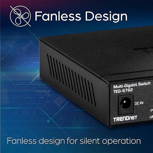 Miniatura 6 de TRENDnet Interruptor 10G de 6 puertos, 4 puertos RJ-45 BASE-T de 2.5G, 2 puertos RJ-45 de 10G, capacidad de conmutación de 60 Gbps, montaje en