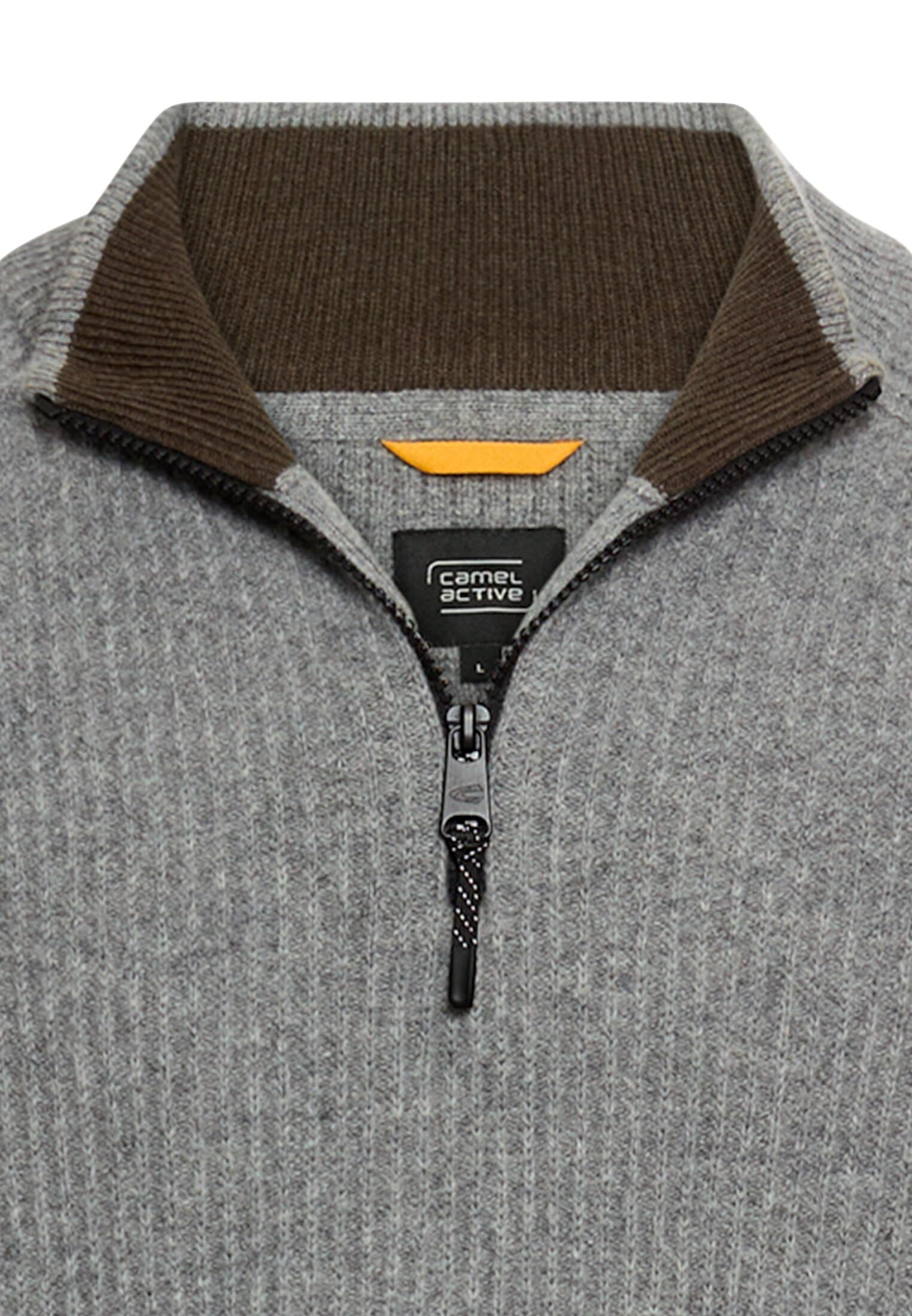 camel active Herren Strick-Troyer aus Reiner Lammwolle