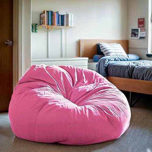 Miniatura 160 de Flash Furniture Puf de gran tamaño para niños y adultos, juego de 1, sherpa natural Negro -,Negro Peludo,Blush Peludo,Marrón,Camouflaje,Azul