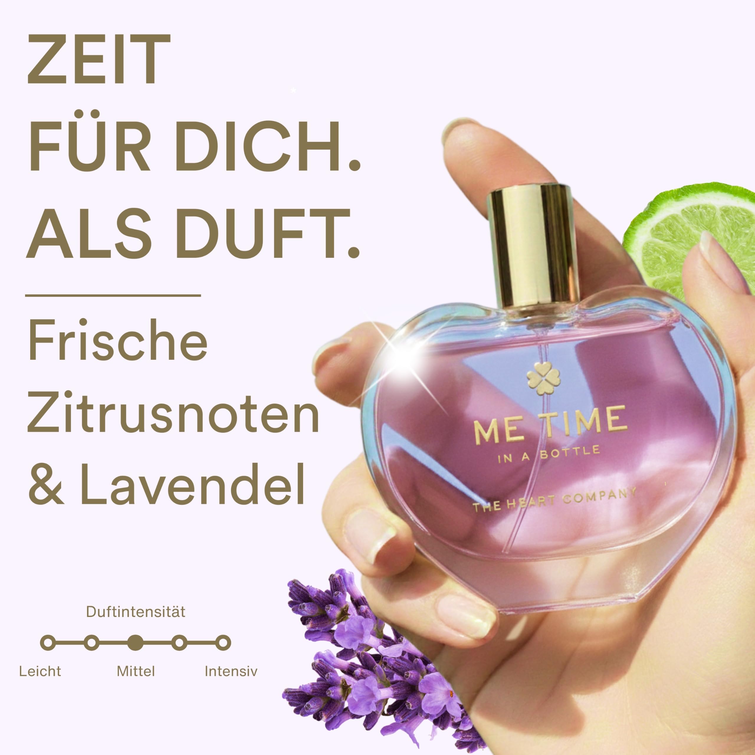 ME TIME in a bottle Damen Parfüm - Lavendel Eau de Parfum für Entspannung & Self-Care Rituals - Wellness Duft mit Bergamotte & Sandelholz - Veganes Damenparfüm für Yoga, Meditation & Wellness - 75 ml