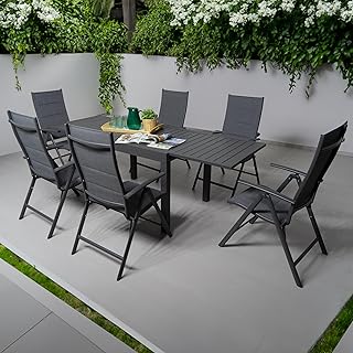 12 Modern Patio Ideas for Clean Outdoor Living 61 Kozyard 7 Piece Outdoor Patio Dining Set for 6 Person, 6 Pack Foldable D...