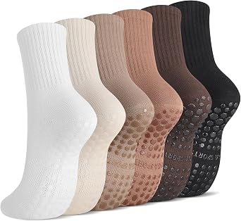 Jspupifip Cute Pilates Socks with Grips for Women Non Slip Grip Yoga Socks
