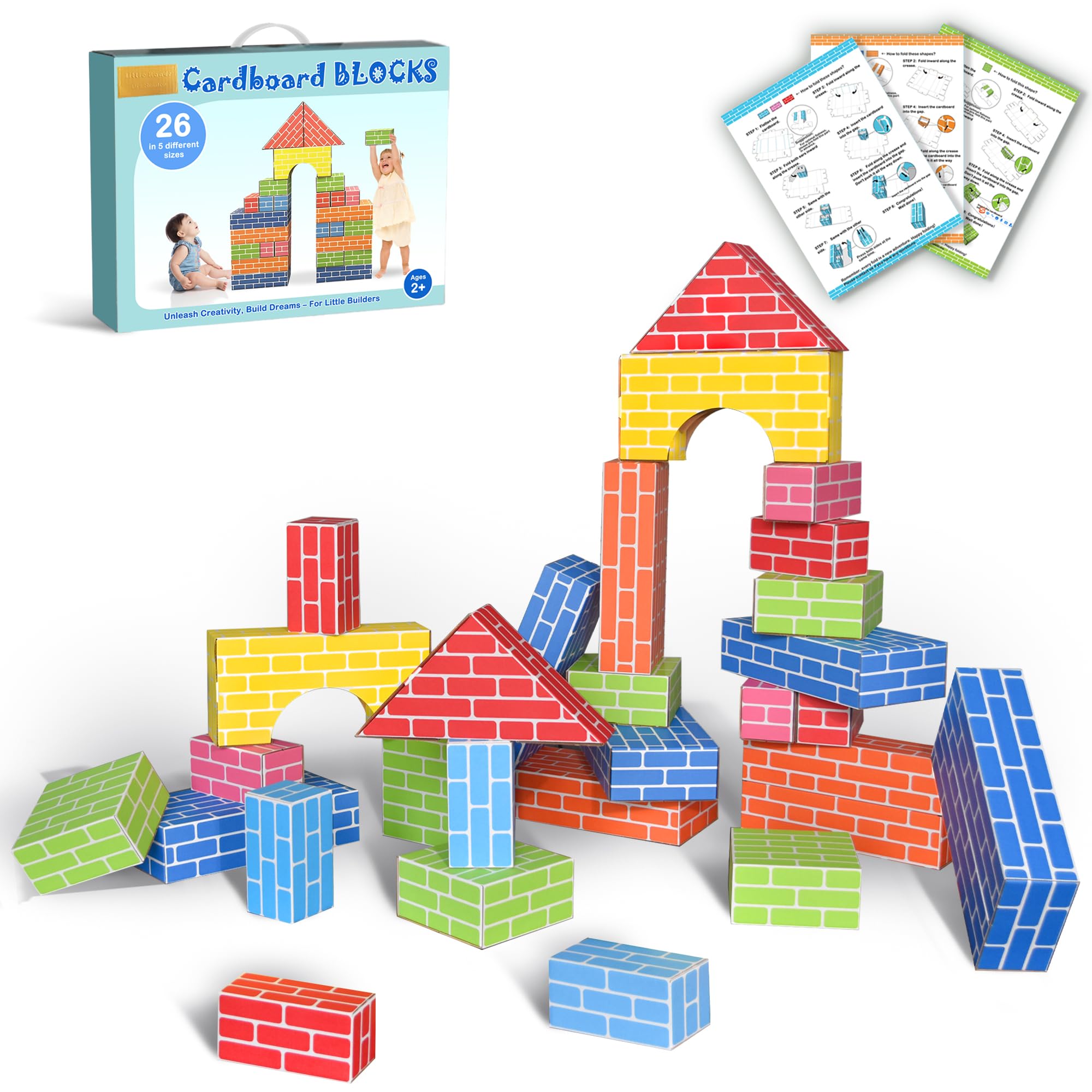 Cartboatoy Cardboard Building Blocks - stacking blocks | Mubboo