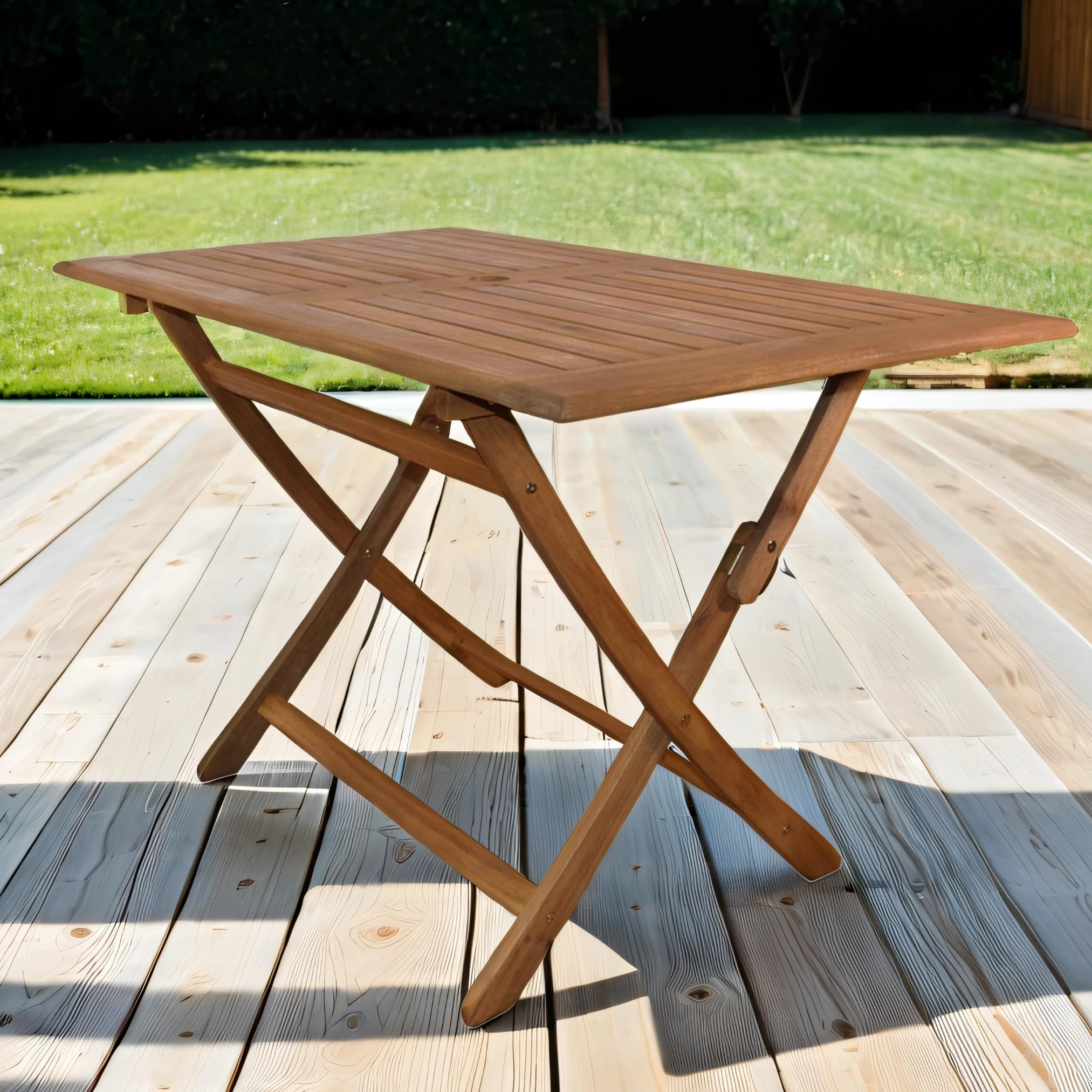SAM Gartentisch Callao 120x70 cm Akazienholz rund klappbar | massiv & geölt, Abgerundeter Klapptisch, Holztisch für Balkon, Terrasse, Wintergarten oder, pflegeleichtes Unikat