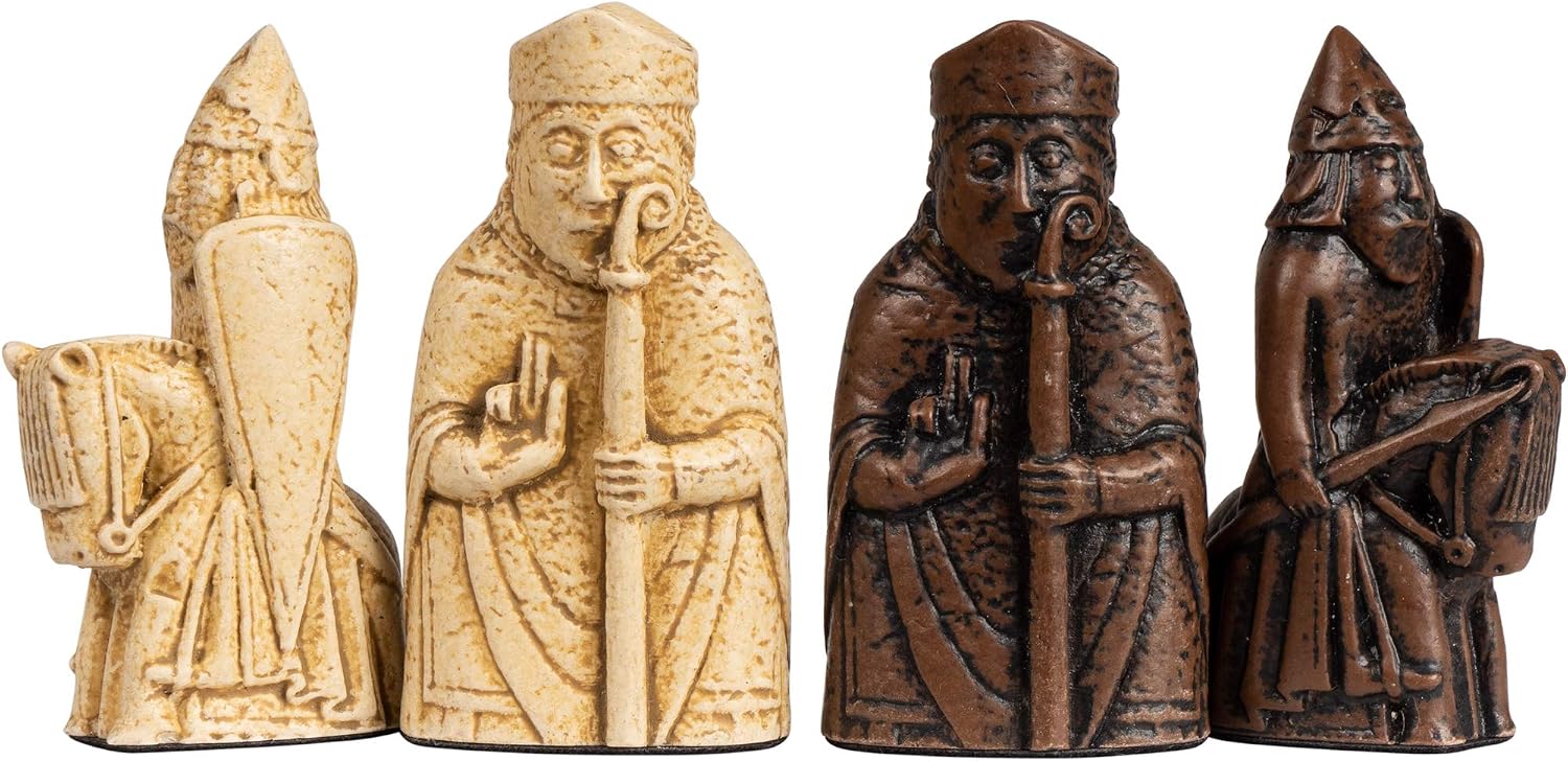 Isle of Lewis Chess Set - 2.75 Inch King Edition - Stone Resin