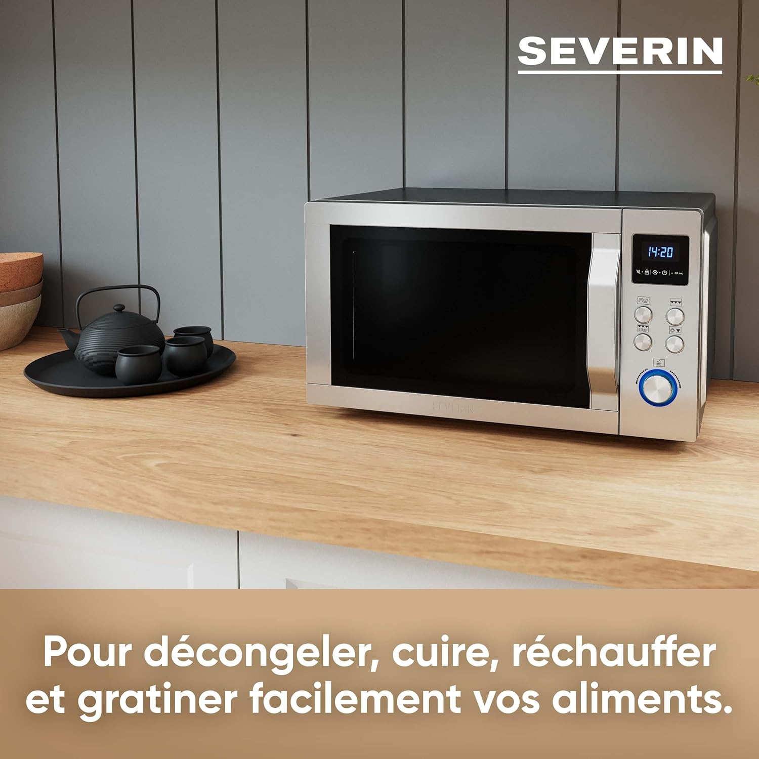 Severin Microwave on Kitchen Counter