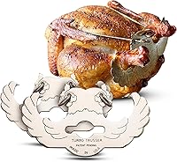 Vista 1 de for Cornish Hen I Cooks Evenly & Makes Meat Juicier I Easy-to-Use Stainless Steel & Dishwasher Safe I for Ovens, Smokers, Roasters, Grills