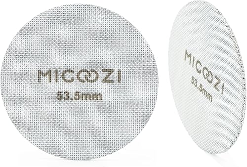 Miniatura 1 de Pantalla de disco de café espresso de 2.106 in, reutilizable, 0.067 in de grosor, acero inoxidable de 100 m, placa de malla de filtro de café