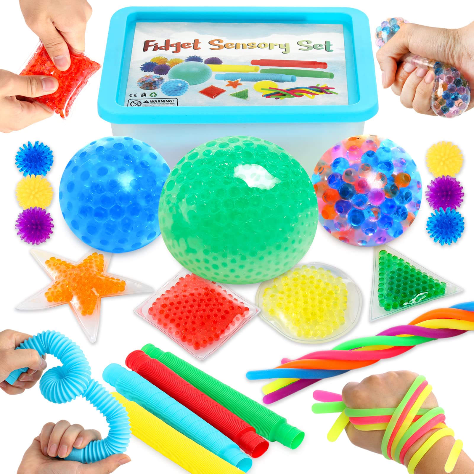 LESONG Sensory Fidget Toys Set Box 23 Pcs, Fidgets Pack for Autistic