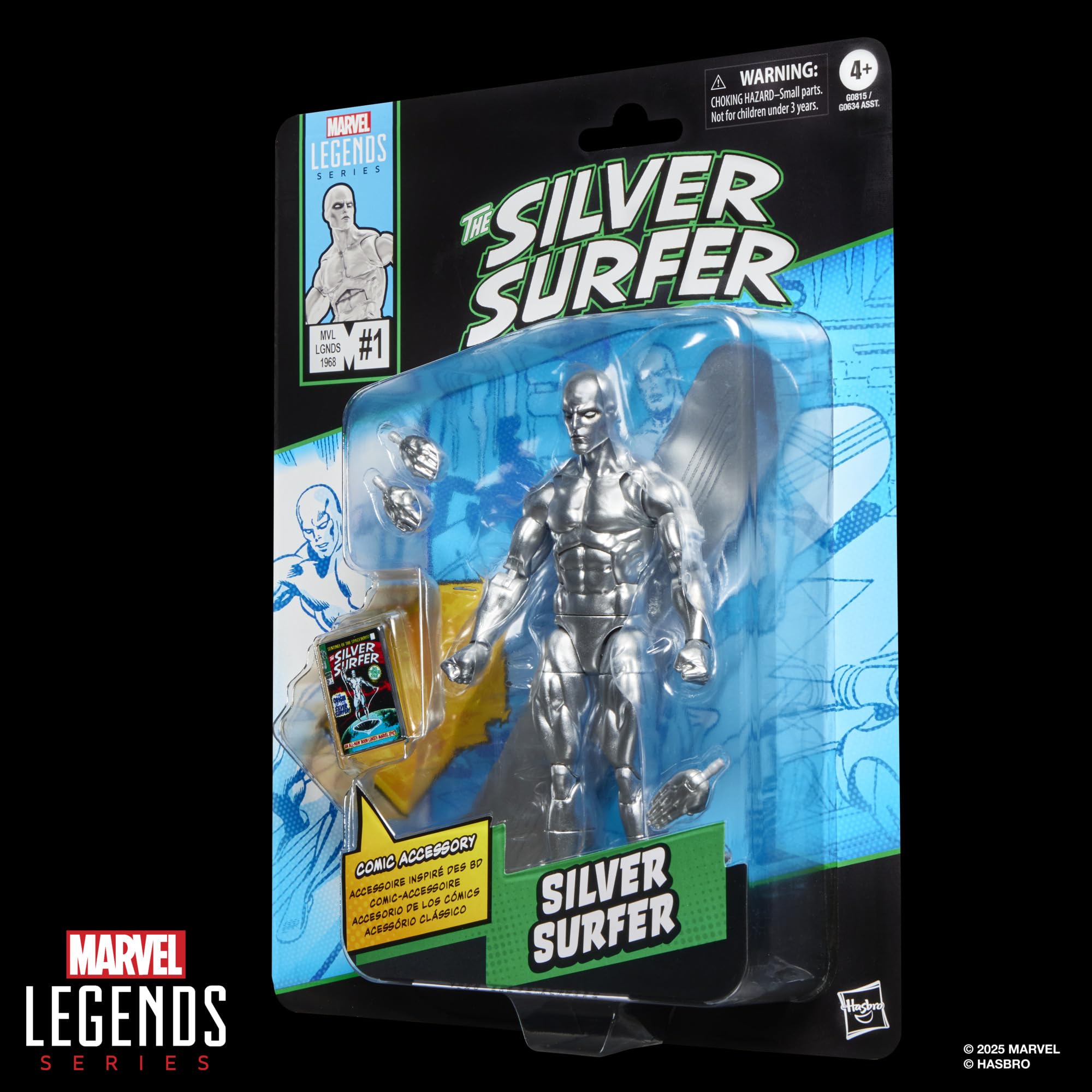 Marvel Legends Series, Figurine Surfer d'argent des Bandes dessinées Fantastic Four