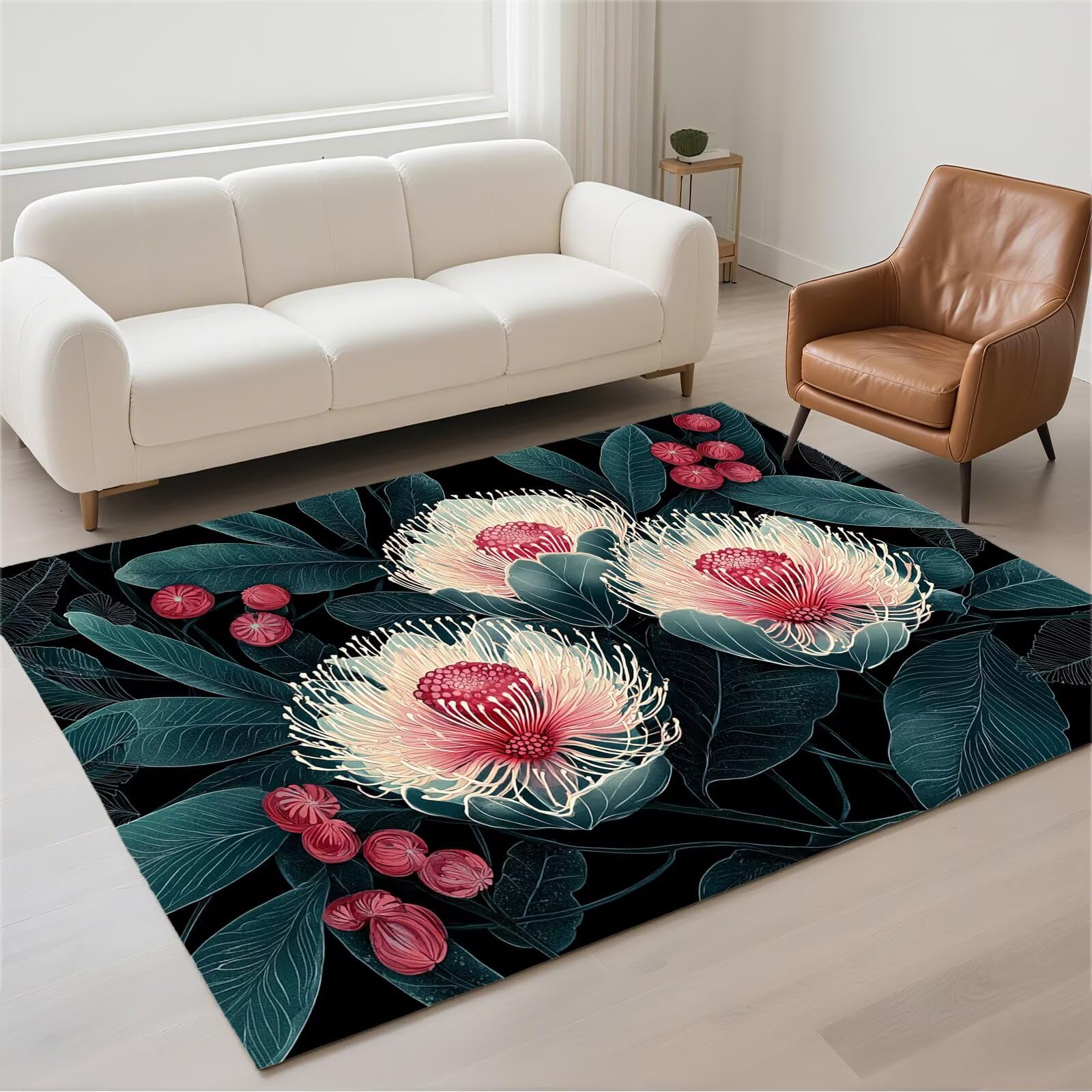 Grand tapis de salon imperméable pour chambre adulte et cuisine moderne