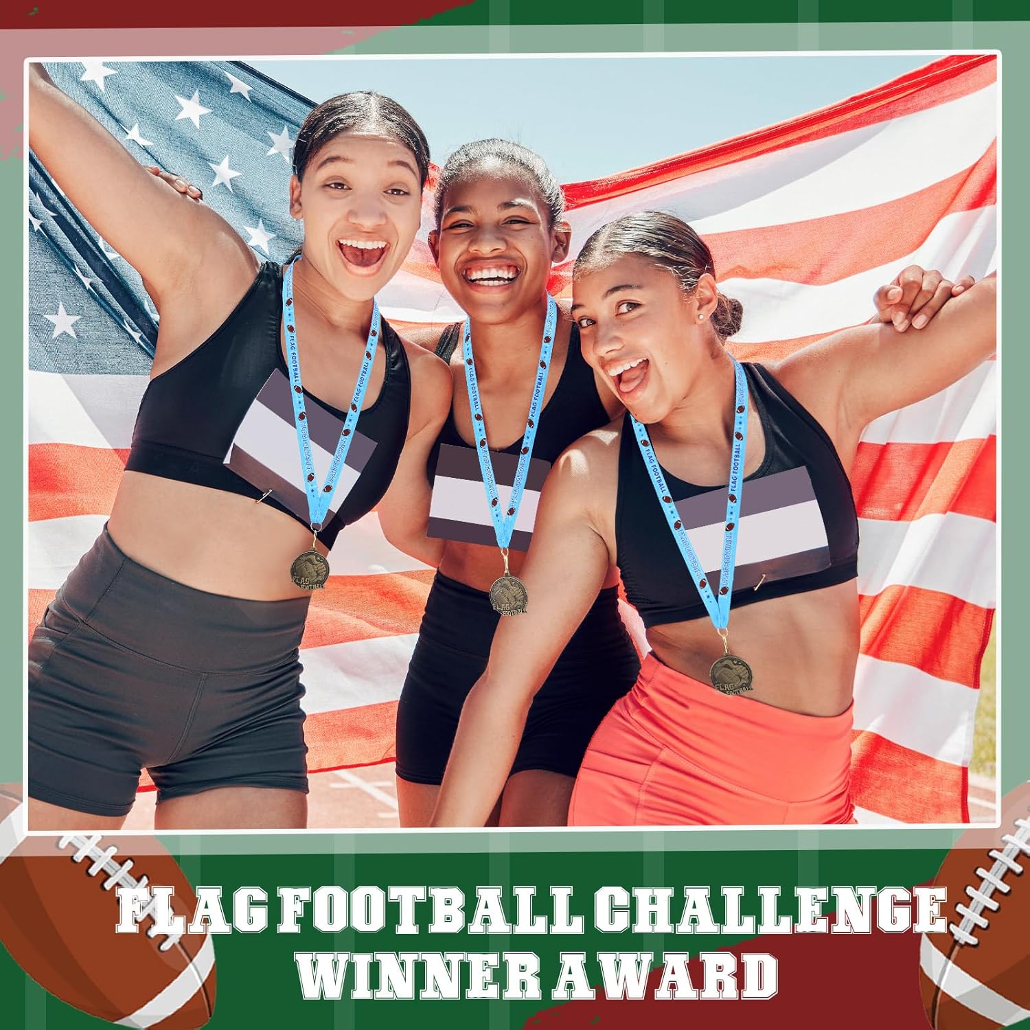 Award Medals 2'' Funny Sports Awards Trophy with Neck Goat Basketball Cross Country Race Track Swimming Ribbon Winner Prizes Bulk Gift for Team Competitions Party Favor