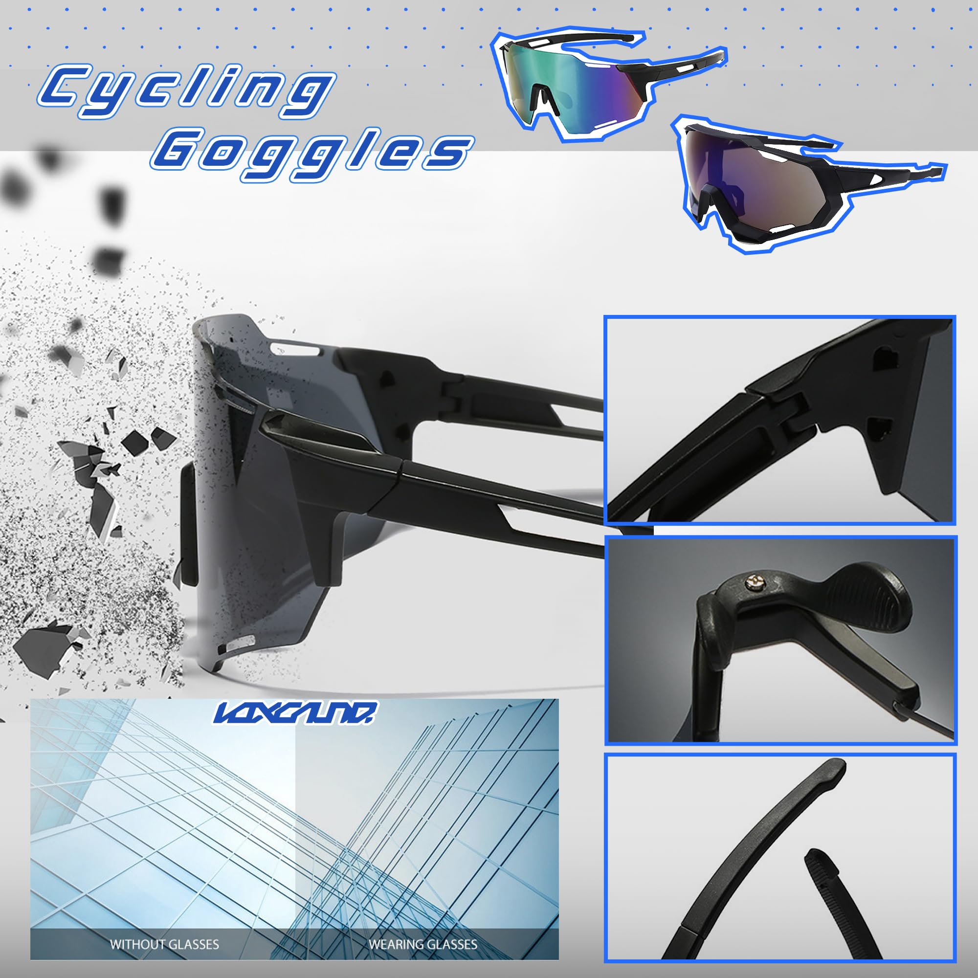 Completo Ciclismo Estivo Uomo, Set Abbigliamento Ciclismo Professionale, Pantaloncini 9D Gel Pad, Maglia Manica Corta Traspirante