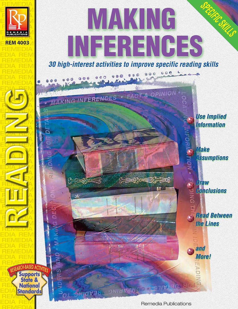 Remedia Publications Specific Skills Series: Making Inferences - Reading Comprehension Workbook for Grades, Critical Thinking, Analytical Skills, Literacy & Problem-Solving Activities
