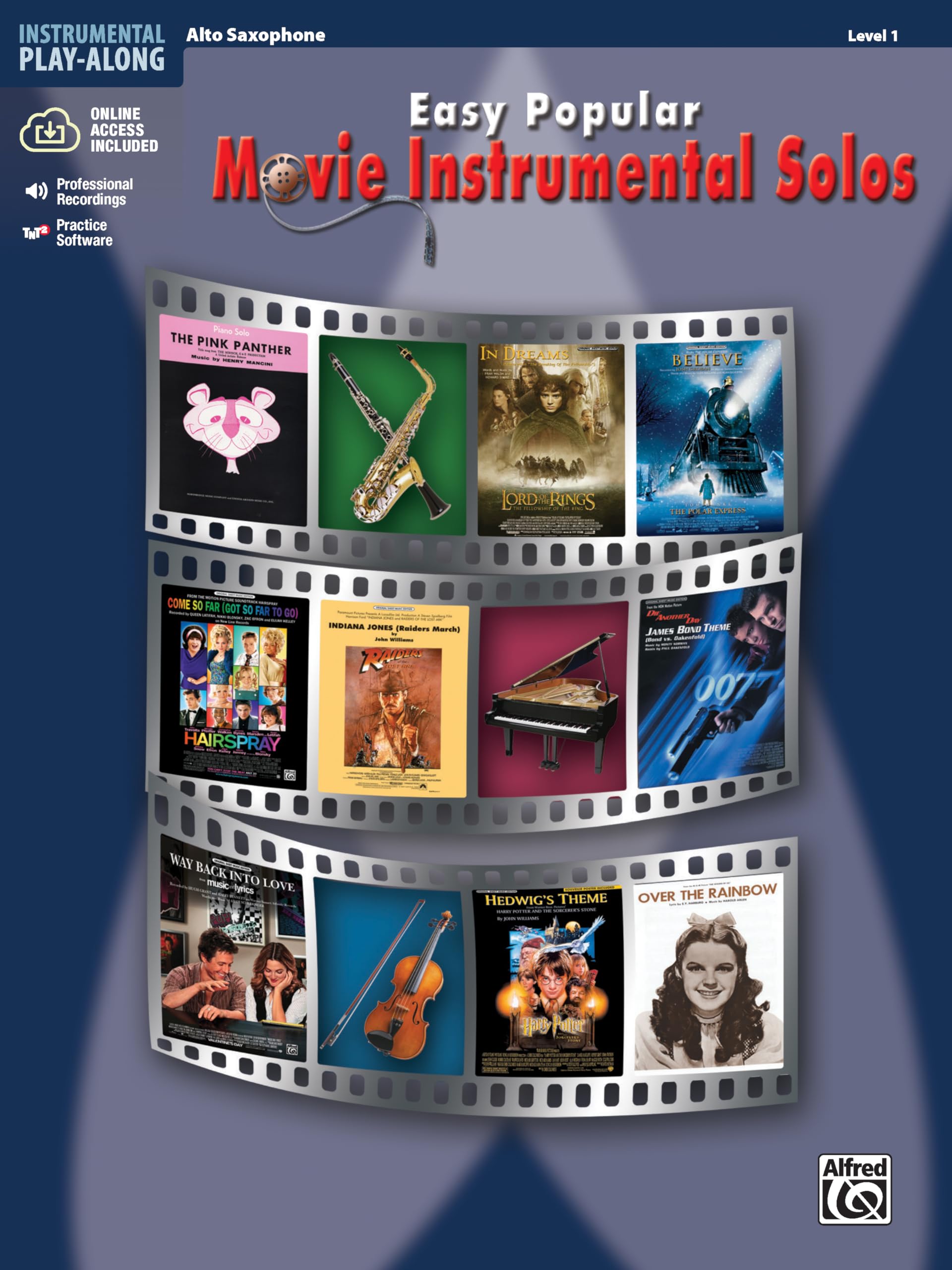 Easy Popular Movie Instrumental Solos: Alto Sax (Book & CD): Alto Saxophone, Level 1
