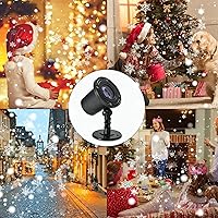 Vista 6 de Proyector de copo de nieve de Navidad para exteriores, luces de copo de nieve, luces de proyección de nieve para interiores para Navidad