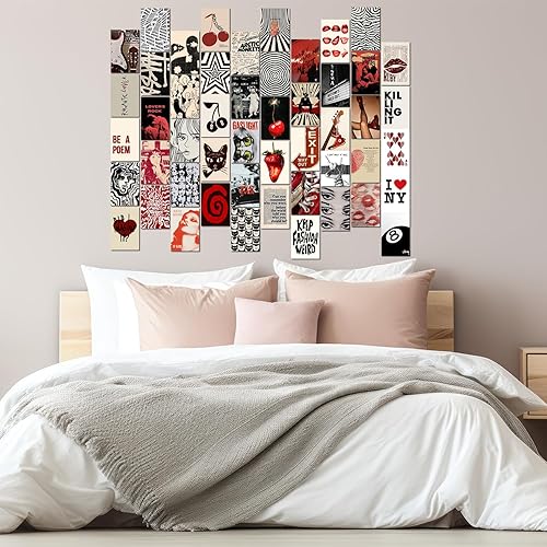 Miniatura 5 de TRAMIN 50 piezas de decoración de habitación de chica del centro, carteles de chicas del centro de la ciudad, imágenes Y2k, kit de collage retro