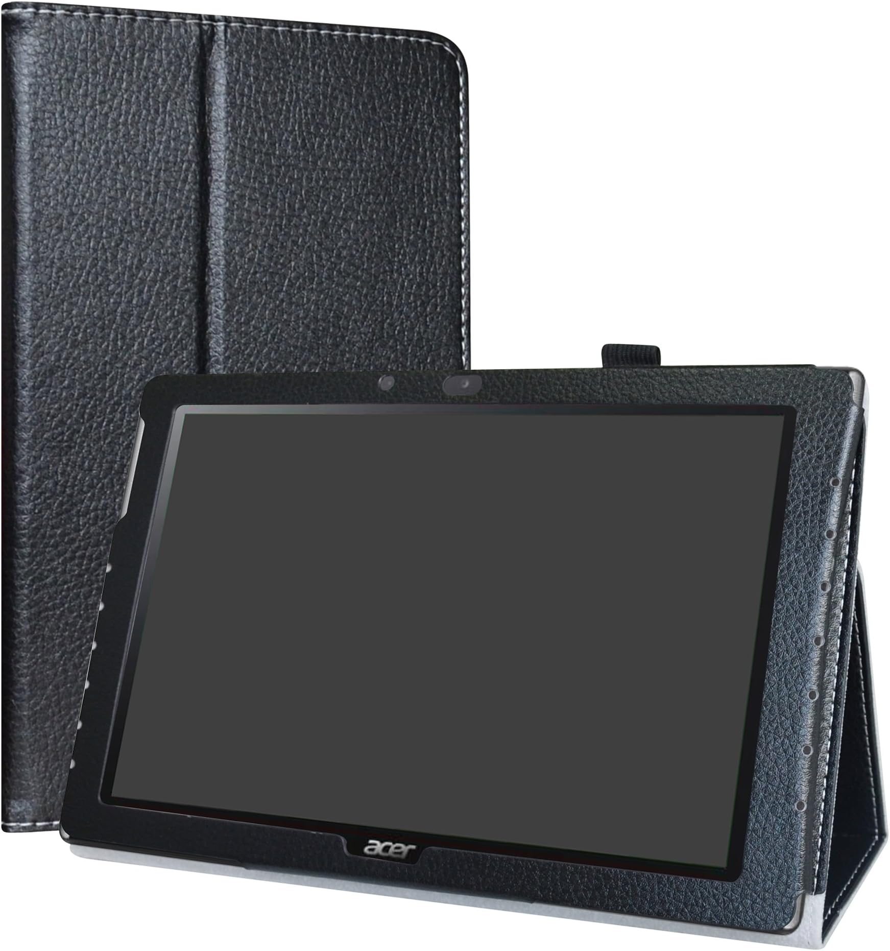 Acer Iconia One 10 B3-A40 Case,LiuShan PU Leather Slim Folding Stand Cover for 10.1" Acer Iconia One 10 B3-A40 Android Tablet,Black